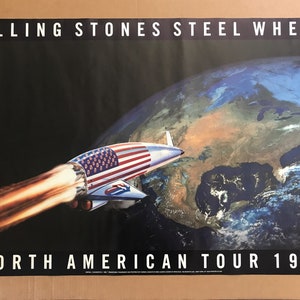 Vintage Original 1980s Rolling Stones Steel Wheels North American