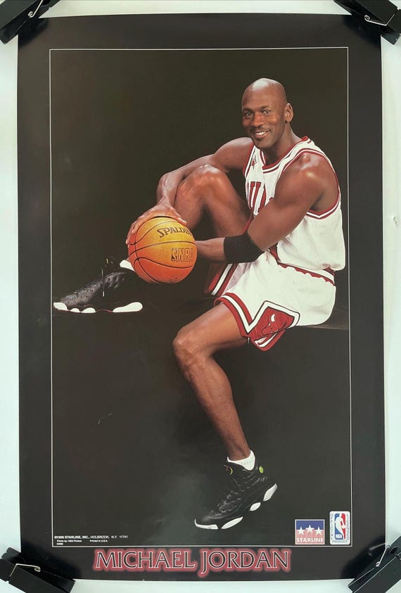 激レア‼︎ 90s 当時物 NBA BULLS JORDAN ポスター Original Vintage 1998 Michael Jordan NBA Poster 90s