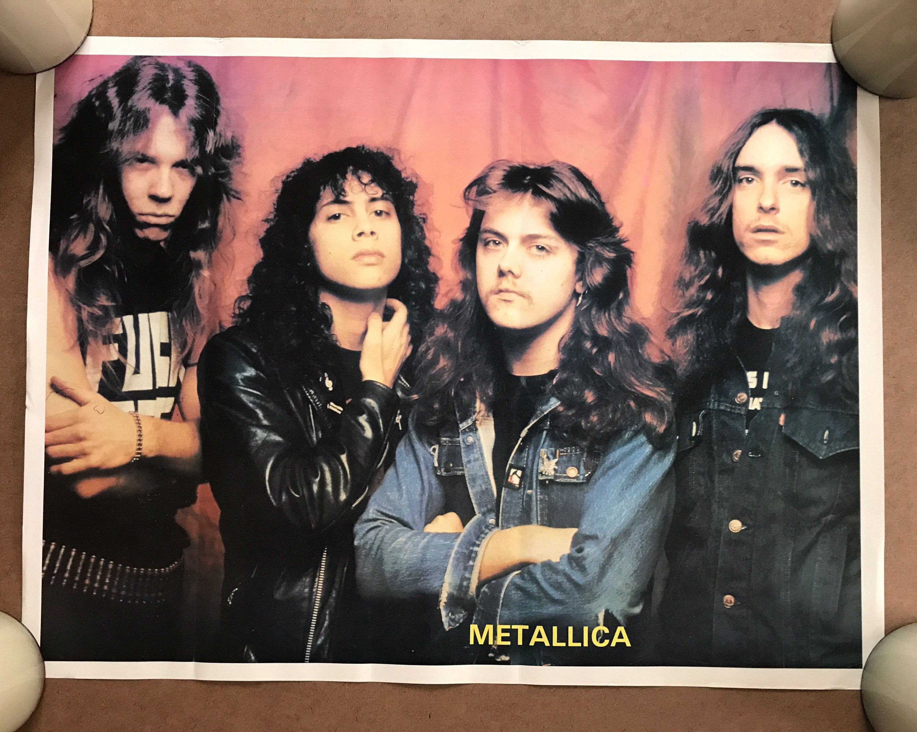 Vintage Original 1970s 1980s Metallica Pinup Poster Group Shot - Etsy