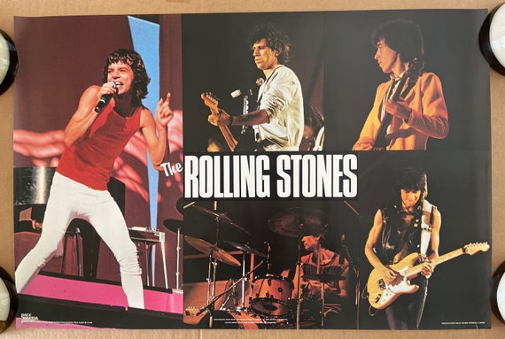 Vintage Original 1980s the Rolling Stone in Concert Poster Mick