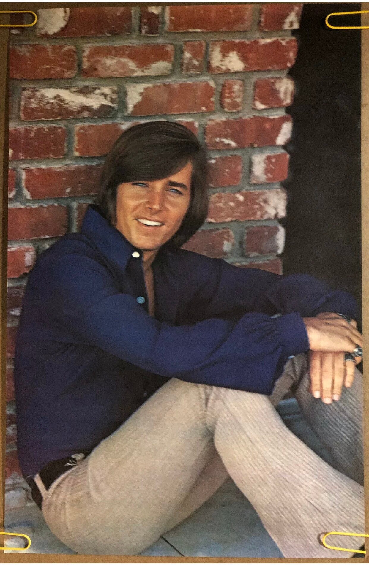 Original Vintage Poster Bobby Sherman pop star music tv memorabilia 1970s Pinup