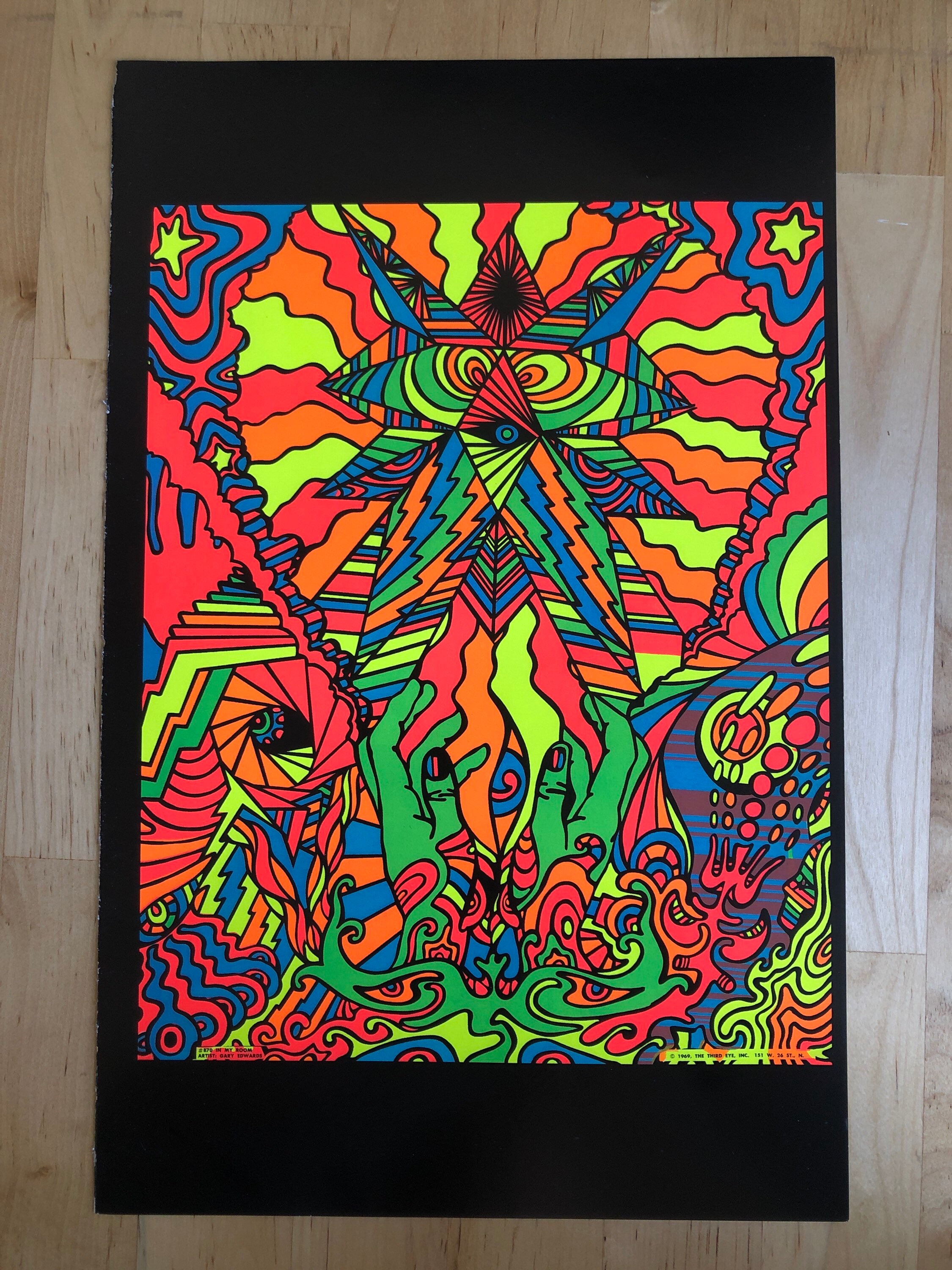 Blacklight Poster Pin-up Print Screen Queens Monroe & in My Room