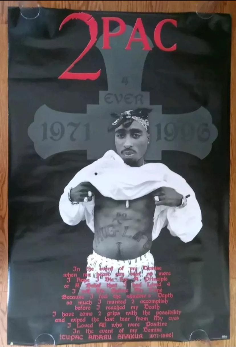 2pac Tupac Shakur 4 Ever 1971-1996 Subway Size Poster Large