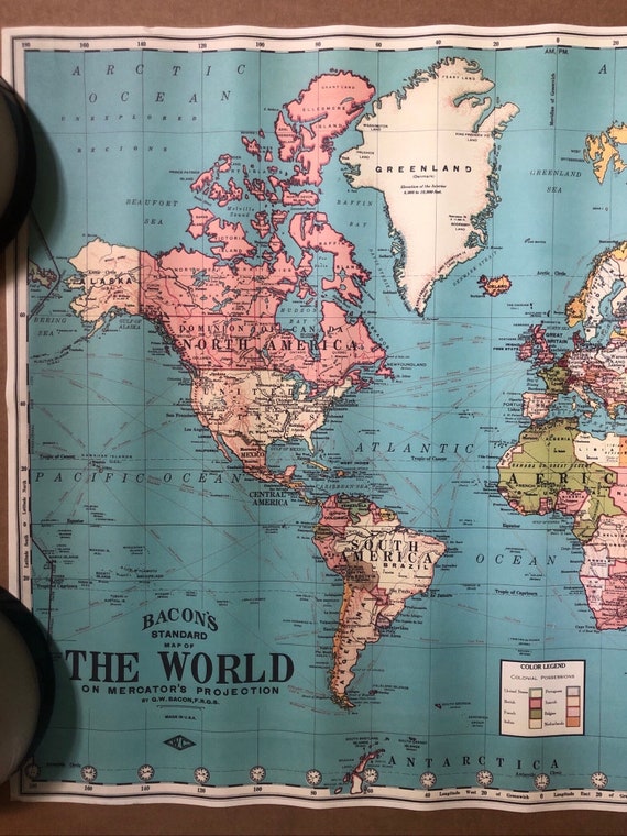 ベーコンズスタンダード 世界地図コラージュ ヨーロッパ諸国