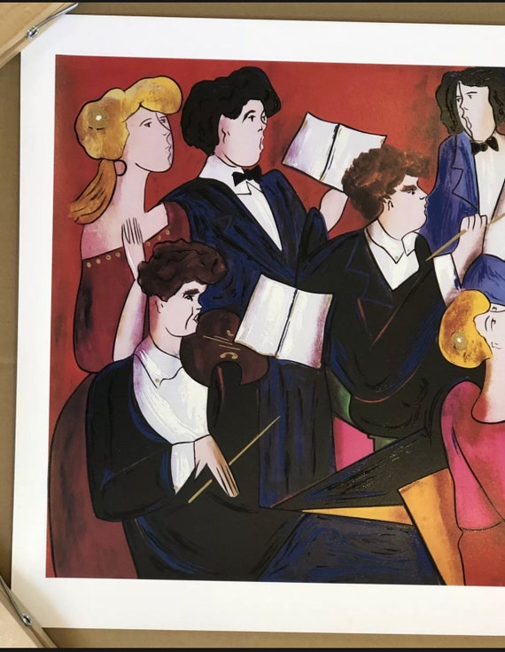 Linda Le Kinff リンダ・ル・キンフ リトグラフ 2枚セット 額装済