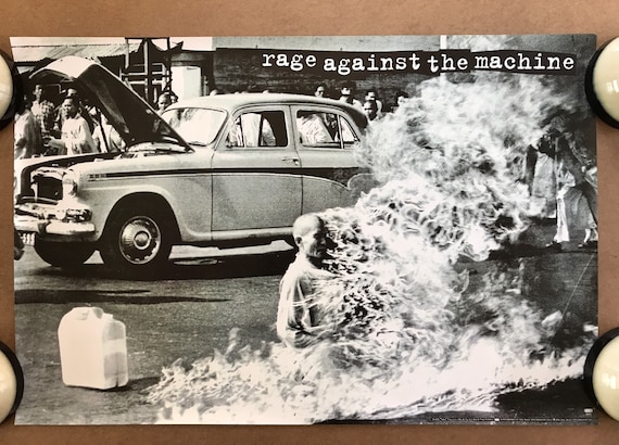 Vintage Original 1990s Rage Against the Machine Poster 1992