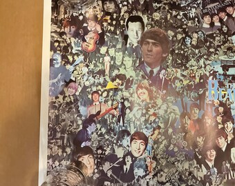 ビートルズ ビンテージ ポスター 写真 コラージュ 写真 1970 年代