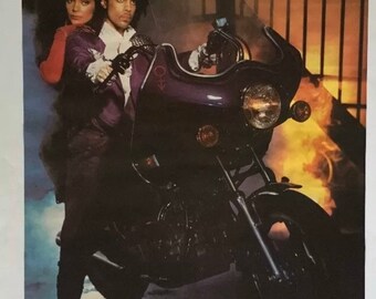 Prince Purple Rain Vintage Poster Promo Pin-Up 1984 Movie Memorabilia Warner Bros.