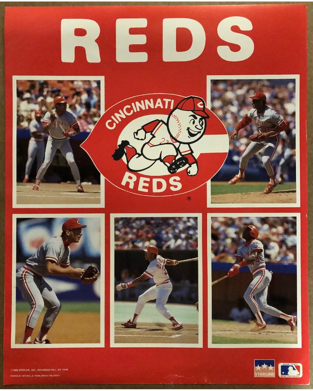 Original Vintage Poster Cincinnati Reds Collage Starline 1988 Baseball ...