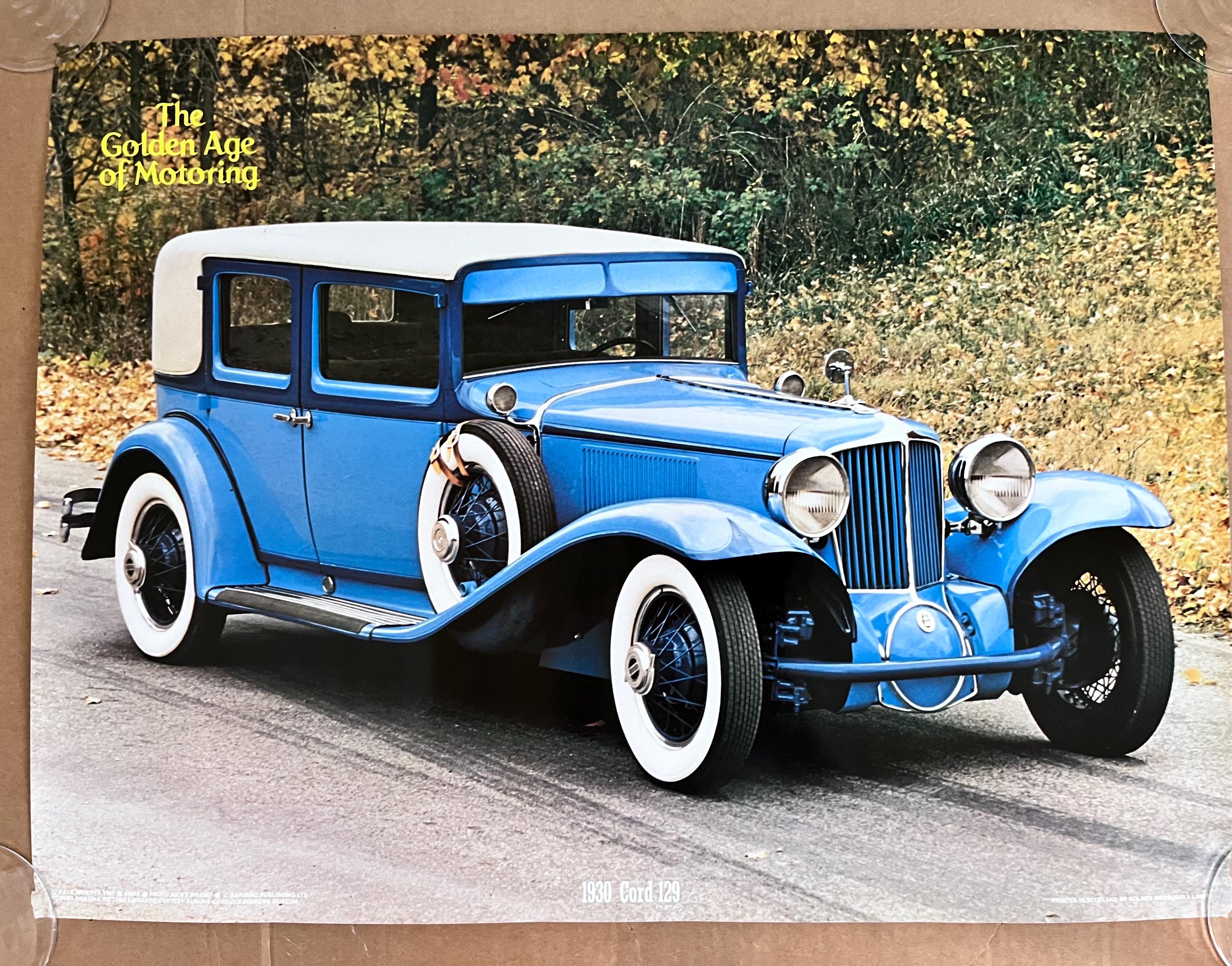 ヴィンテージカーポスター アンティークカー 自動車の黄金時代 1930