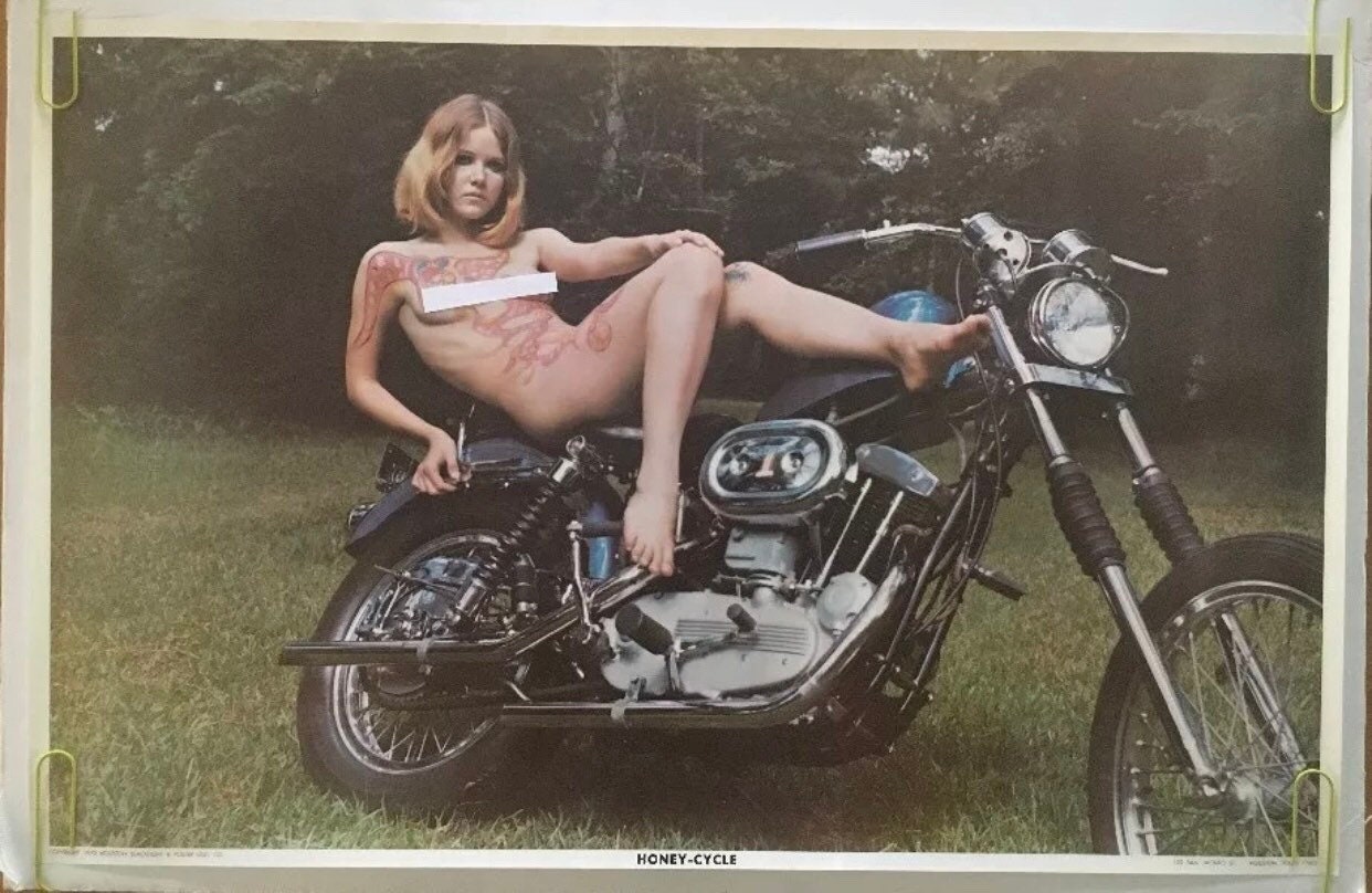 Naked on a harley