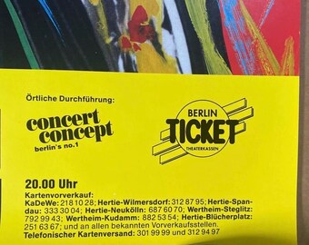 Fats Domino Original Vintage Poster German Berlin 1980's Germany