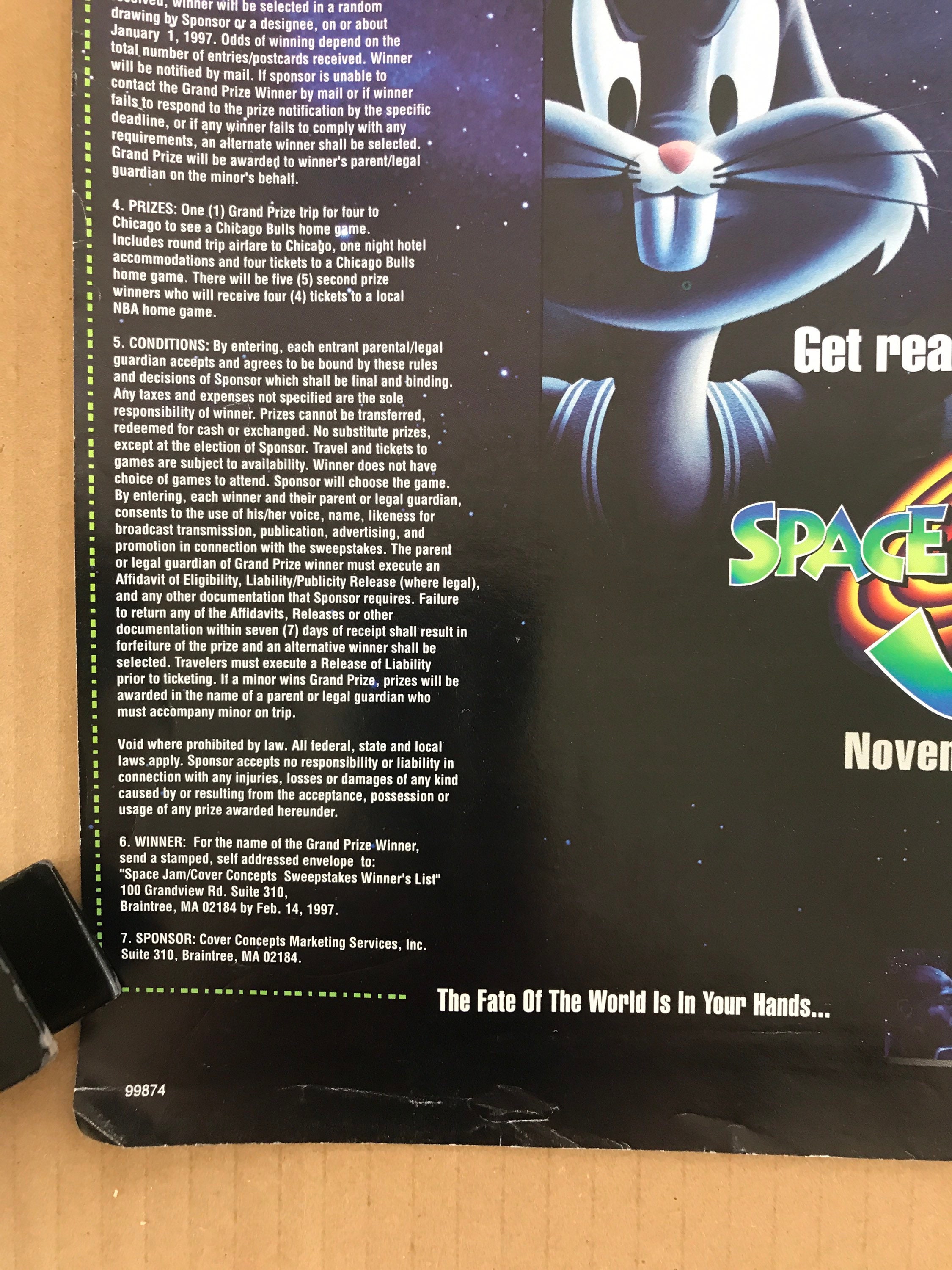 2枚セット　スペースジャム　90s 当時物　ポスター 2枚セット スペースジャム 90s 当時物 ポスター