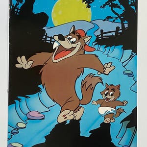 Fang y Puss Vintage Cartel Original Pro Arts TV Película de televisión 1979 Dibujos animados