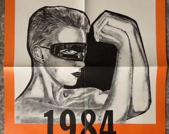 Eurythmics Vintage Poster 1984 European Tour Original Music Pin-up