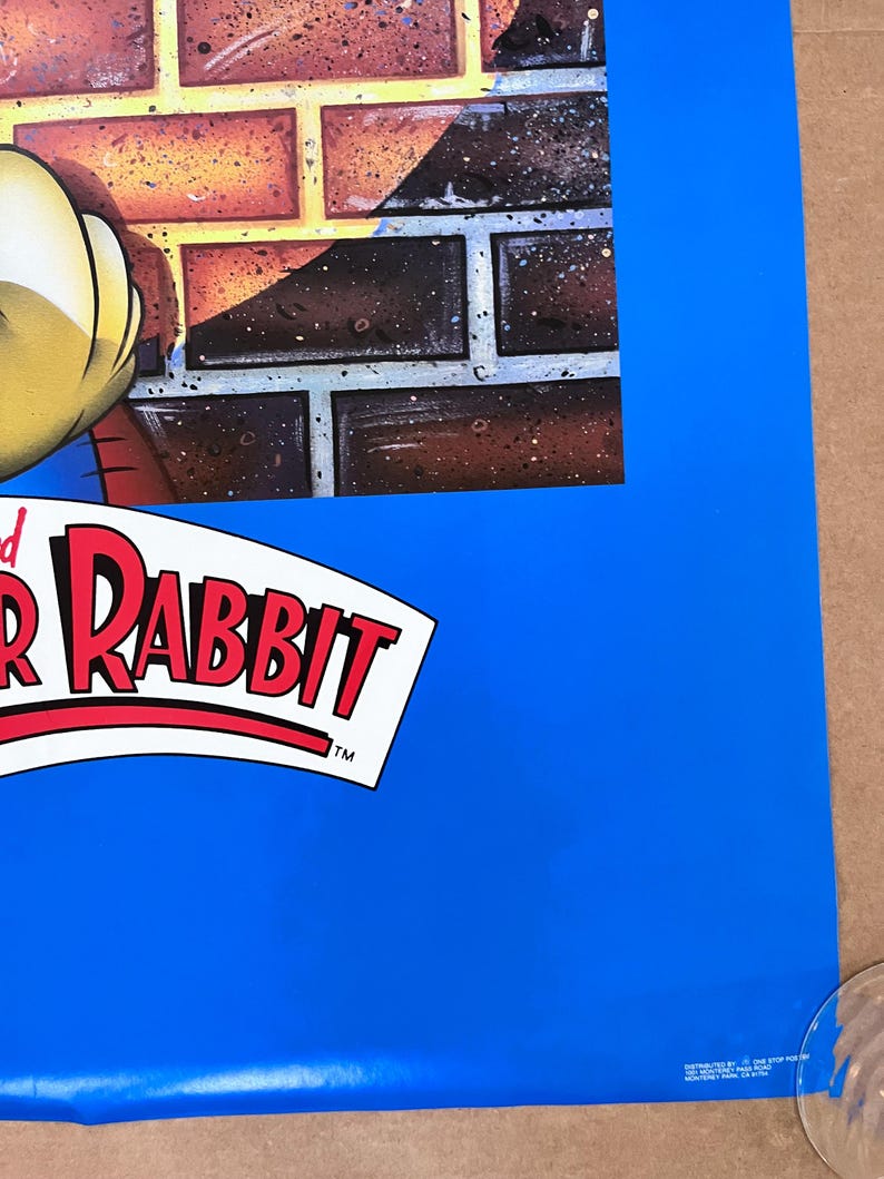 Who Framed Roger Rabbit Vintage Poster Walt Disney 1987 Movie Movies ...