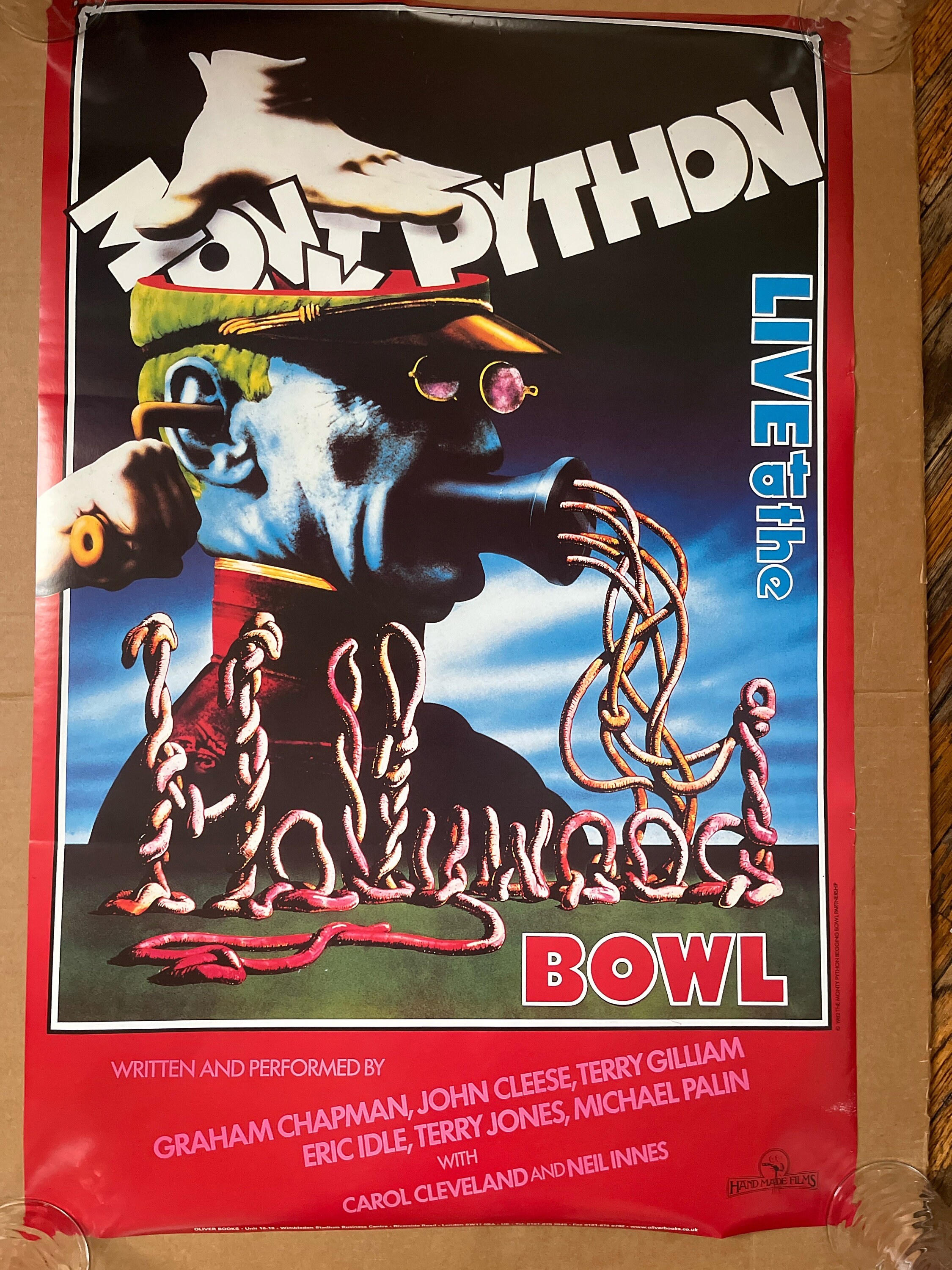 Vintage Poster Monty Python Live at the Bowl 1990s Print - Etsy