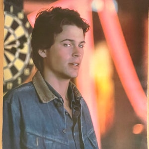Vintage Original Poster Rob Lowe 1980s Película Actor Héroes Película Memorabilia