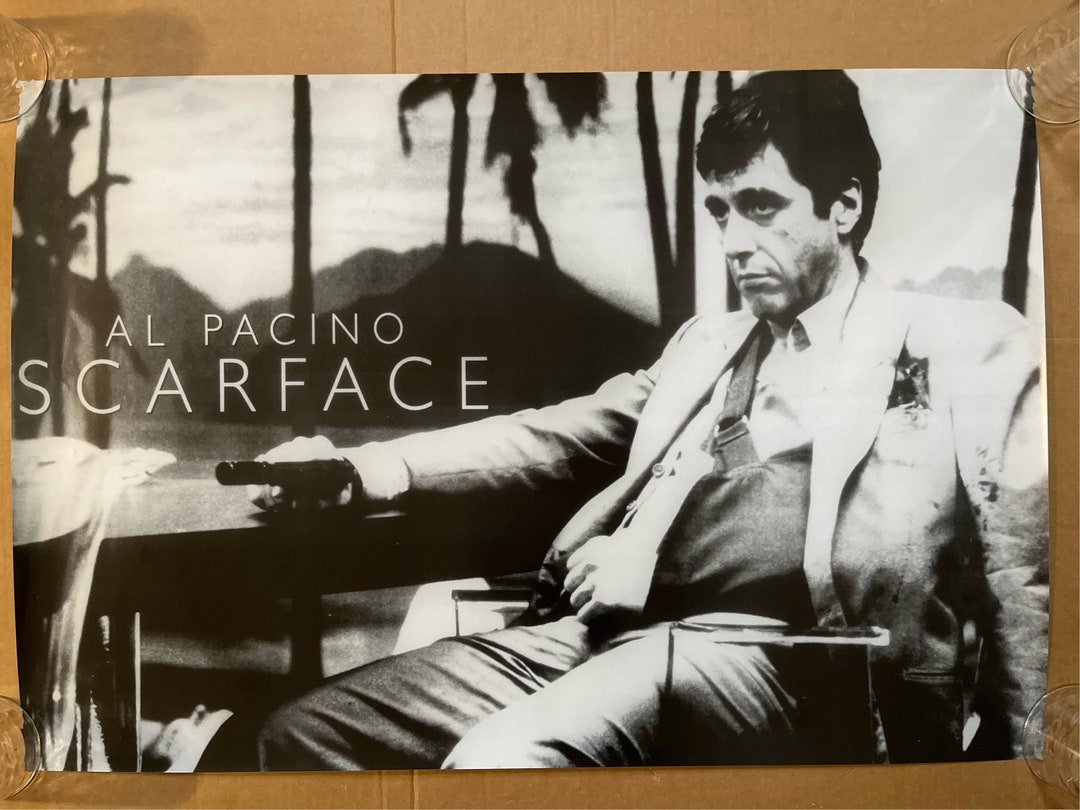 Al Pacino Scarface Vintage Poster 1980s Movie Black and White - Etsy