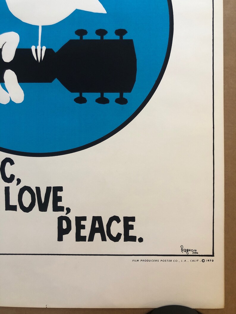 Vintage 1970 Sorcerer Headshop Blacklight Poster By Petagno - Original