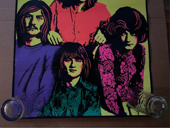 Led Zeppelin Vintage Blacklight Poster Original 1960s Music