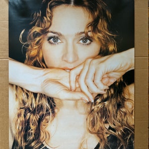 Foto de cartel vintage de Madonna en la cabeza, estilo de fotografía de los años 1990