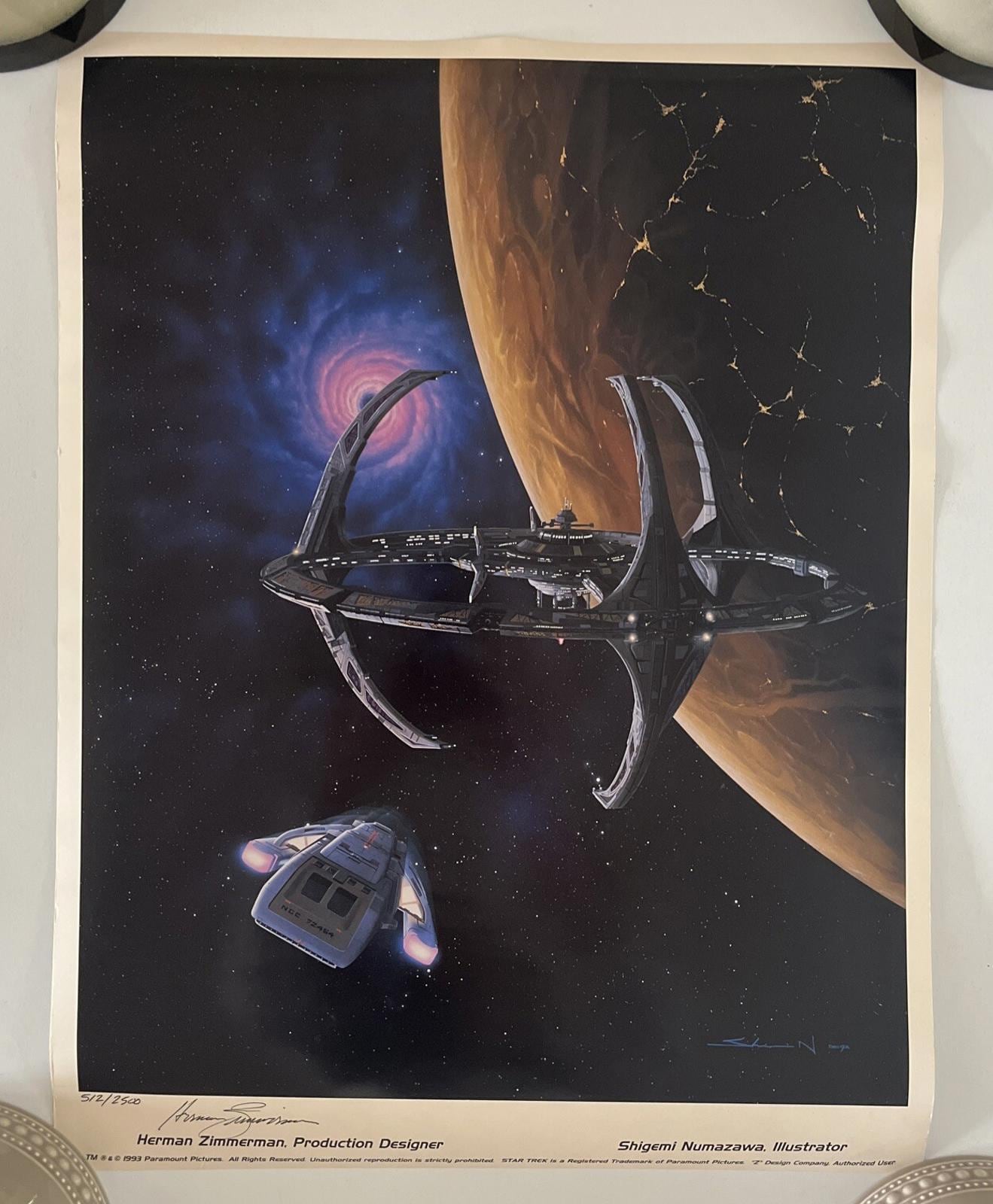Authentic 1993 Star Trek Deep Space Nine Lithograph Poster 90s