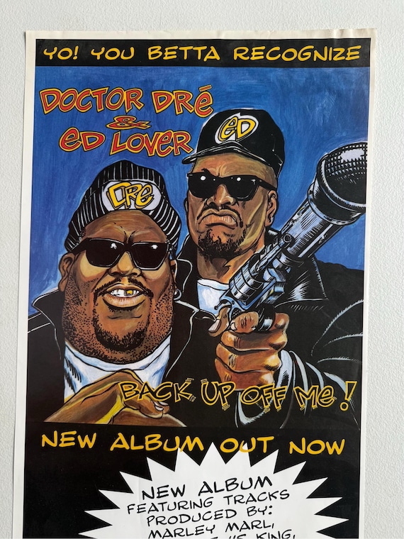 Doctor Dre and Ed Lover Back up off Me Vintage Poster Hip Hop Rap