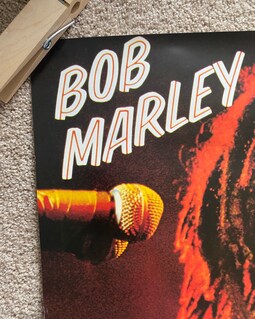 Bob Marley Reggae Music Rasta Guitar 1980's Original Vintage
