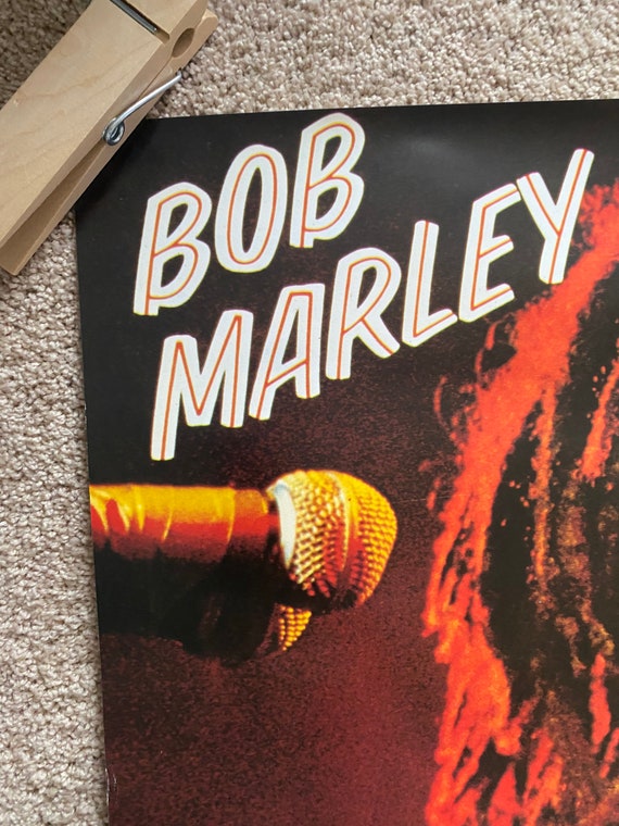 Bob Marley Reggae Music Rasta Guitar 1980's Original Vintage
