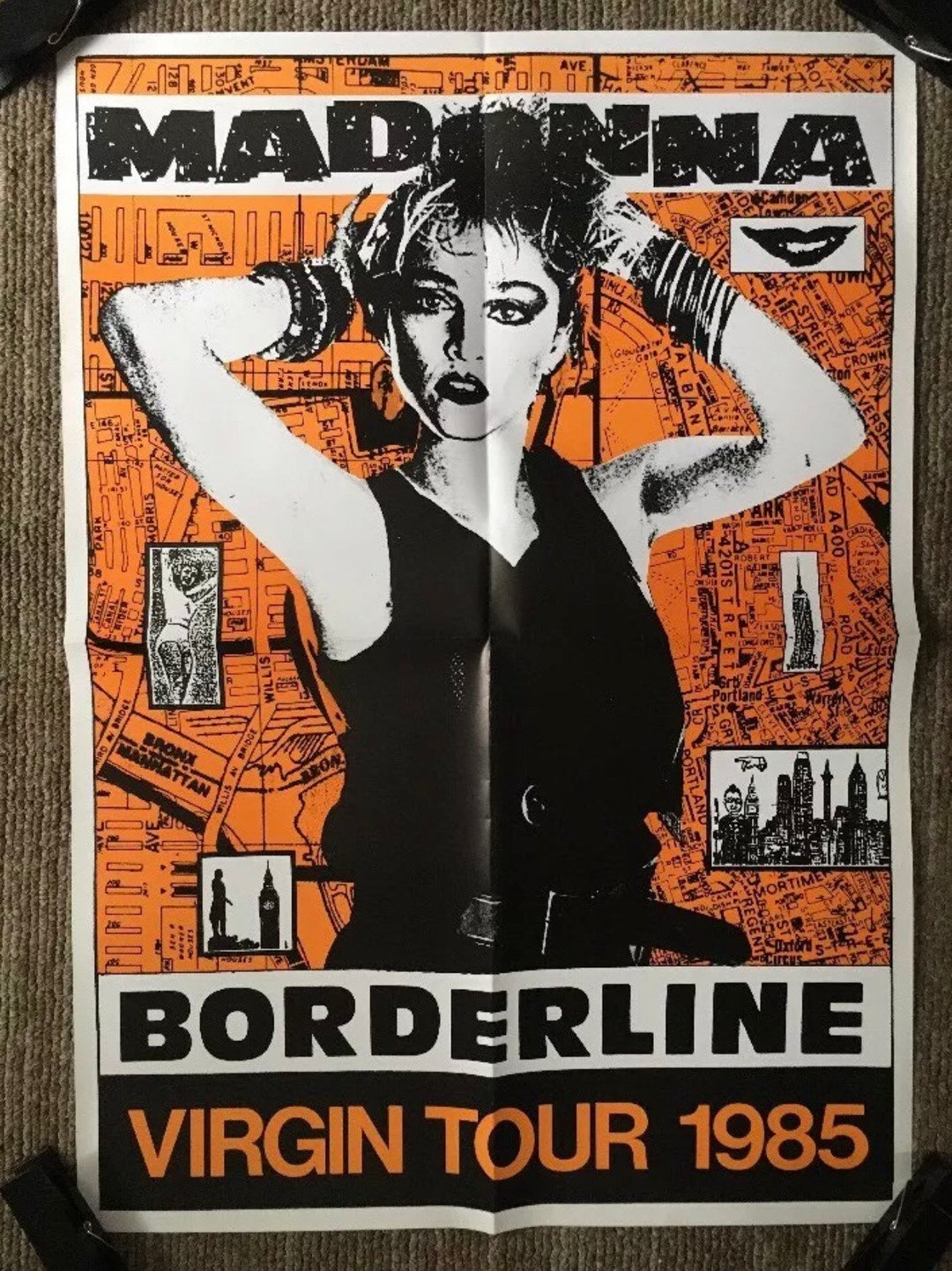 Vintage Original Madonna 1985 Borderline Virgin Tour Music Promo