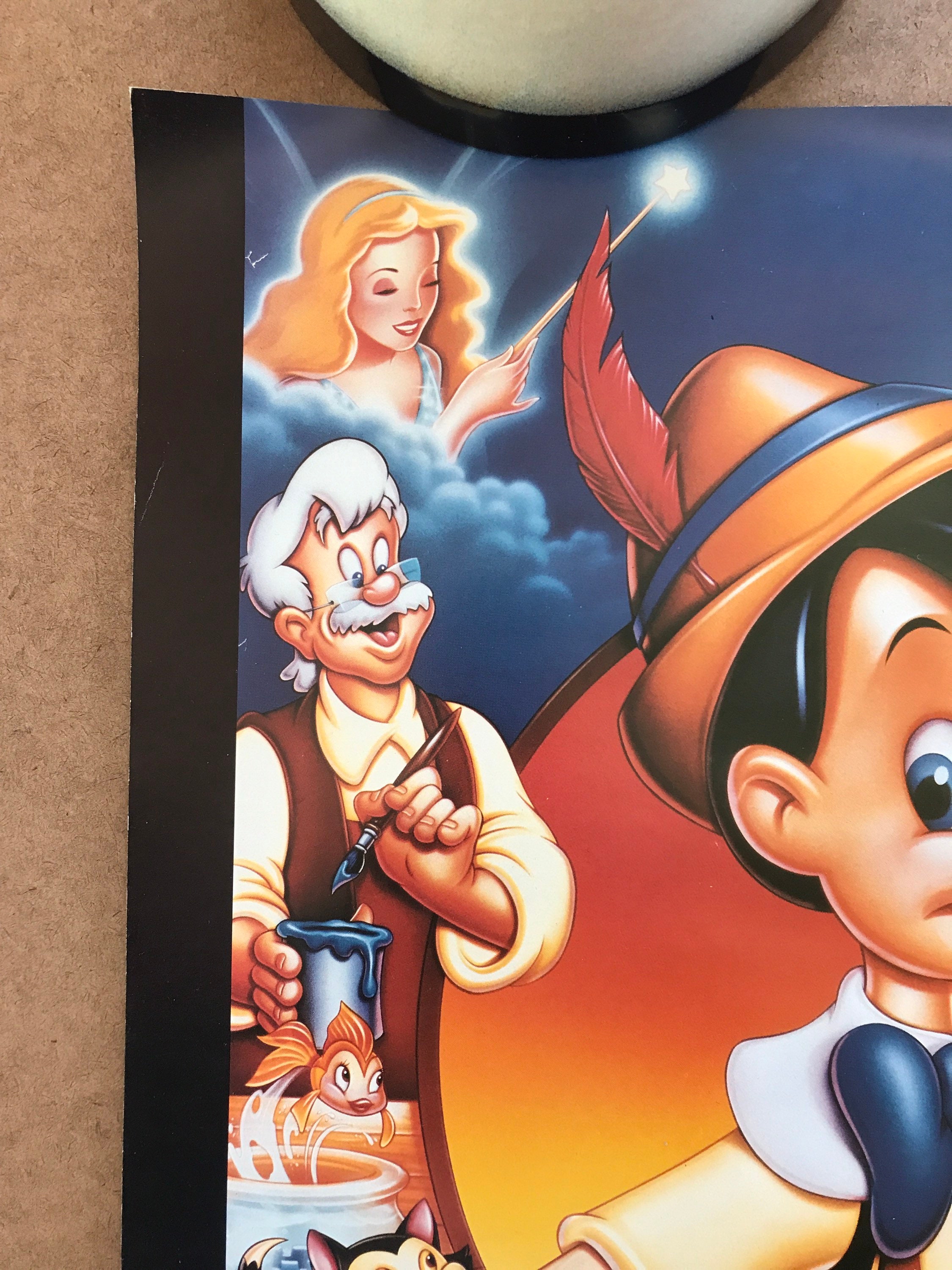 ヴィンテージオリジナル 1980 年代 ピノキオ ピンナップ ポスター