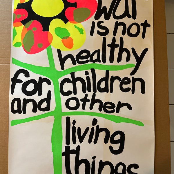 war is not healthy for children vintage peace anti war poster