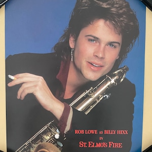 Póster de la película vintage Rob Lowe St. Elmo's Fire Billy hixx