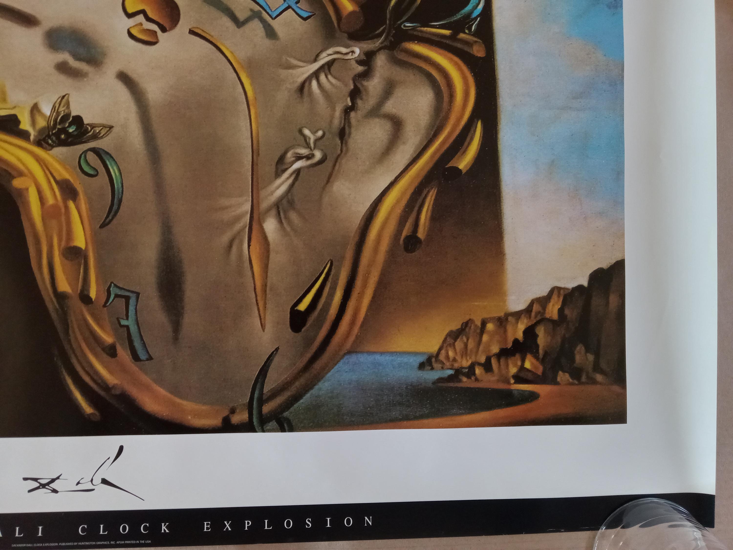 Salvador Dali Clock Explosion Vintage Poster Art Prints Trippy Psychedelic  1980s - Etsy, image size:3000x2250