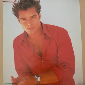Cartel vintage original Ricky MARTIN Recuerdos musicales de estrellas del pop de la década de 1990