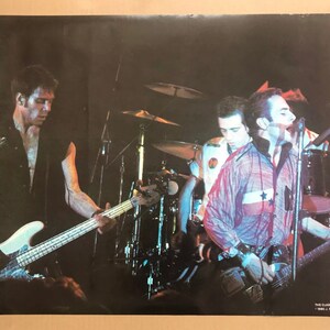 Vintage Original 1980s The Clash Poster 1980 Stage Rock Latin Music Memorabilia