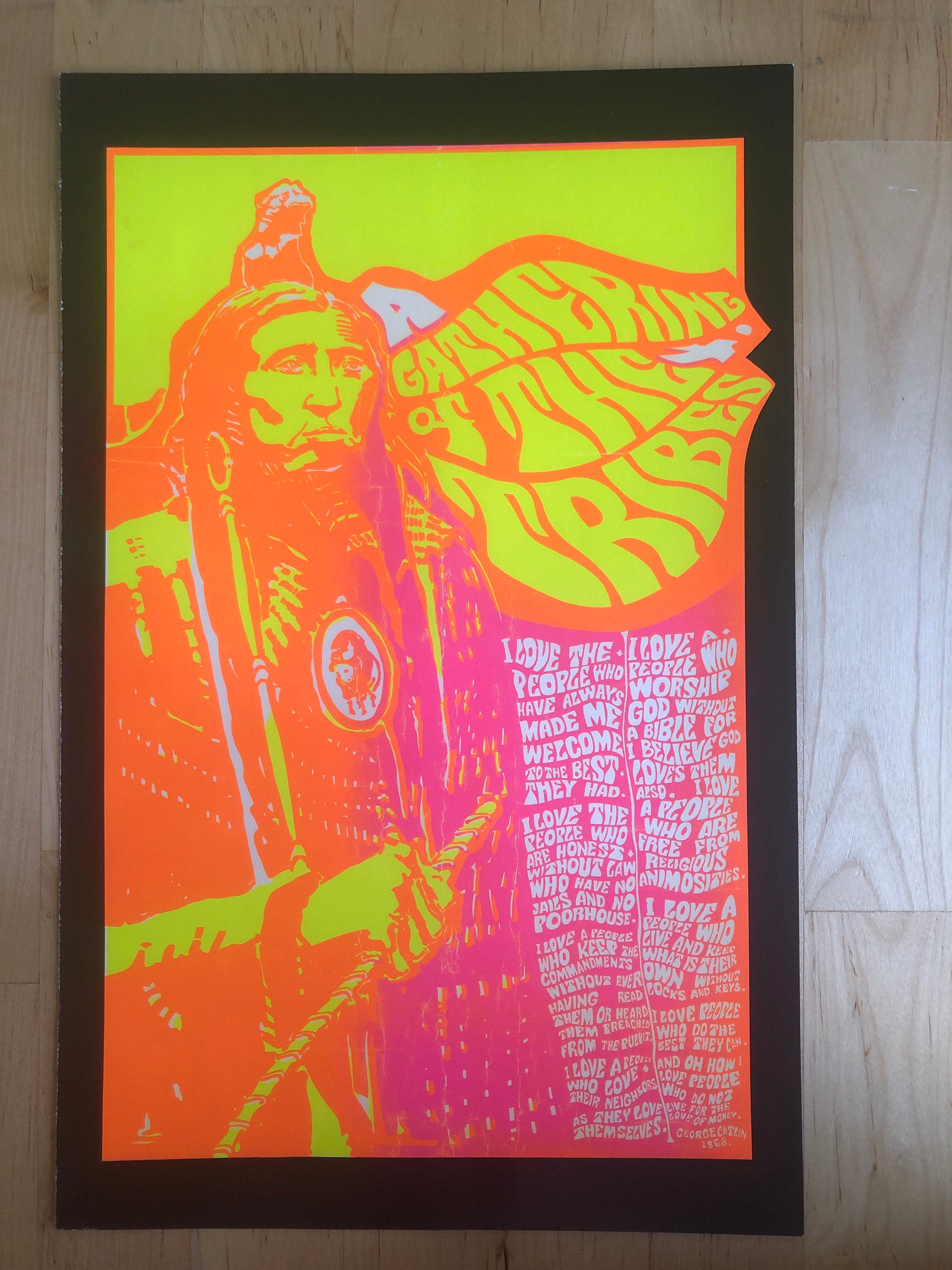 Discover America Blacklight Poster Pin-up Double Sided