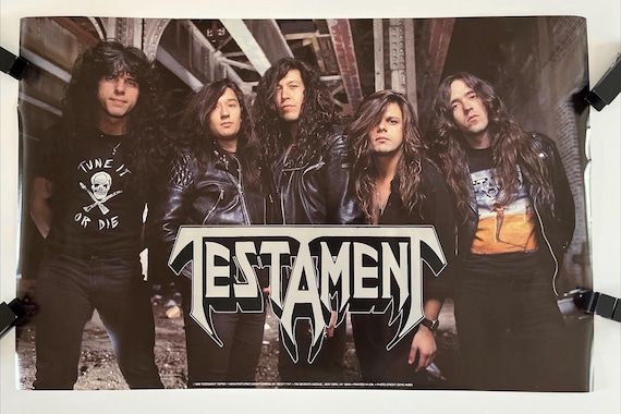 Original Testament Vintage Poster Group Shot 1990s Music