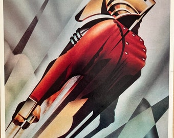 Vintage Original Poster rocketeer Rocket Man Flash Comic Cartoon Animation Comic Memorabilia Poster