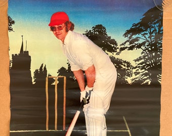 Elton john greatest hits volume II vintage poster 1977 cricket music memorabilia promo