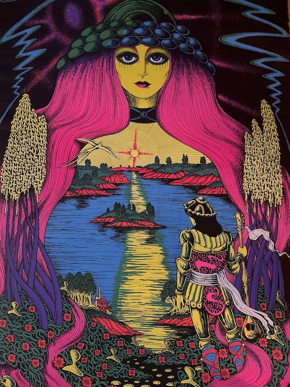 Original Vintage Poster Virgin Waters Blacklight Petagno Woman