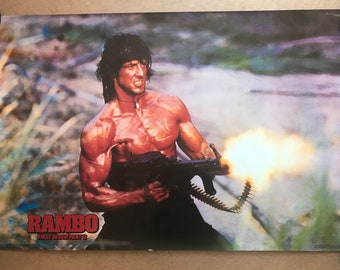 新品 80年代 ビンテージ 映画 ランボーⅢ シルベスター・スタローン 生地 激レア ランボー3 タンクトップ RAMBOIII シルベスター