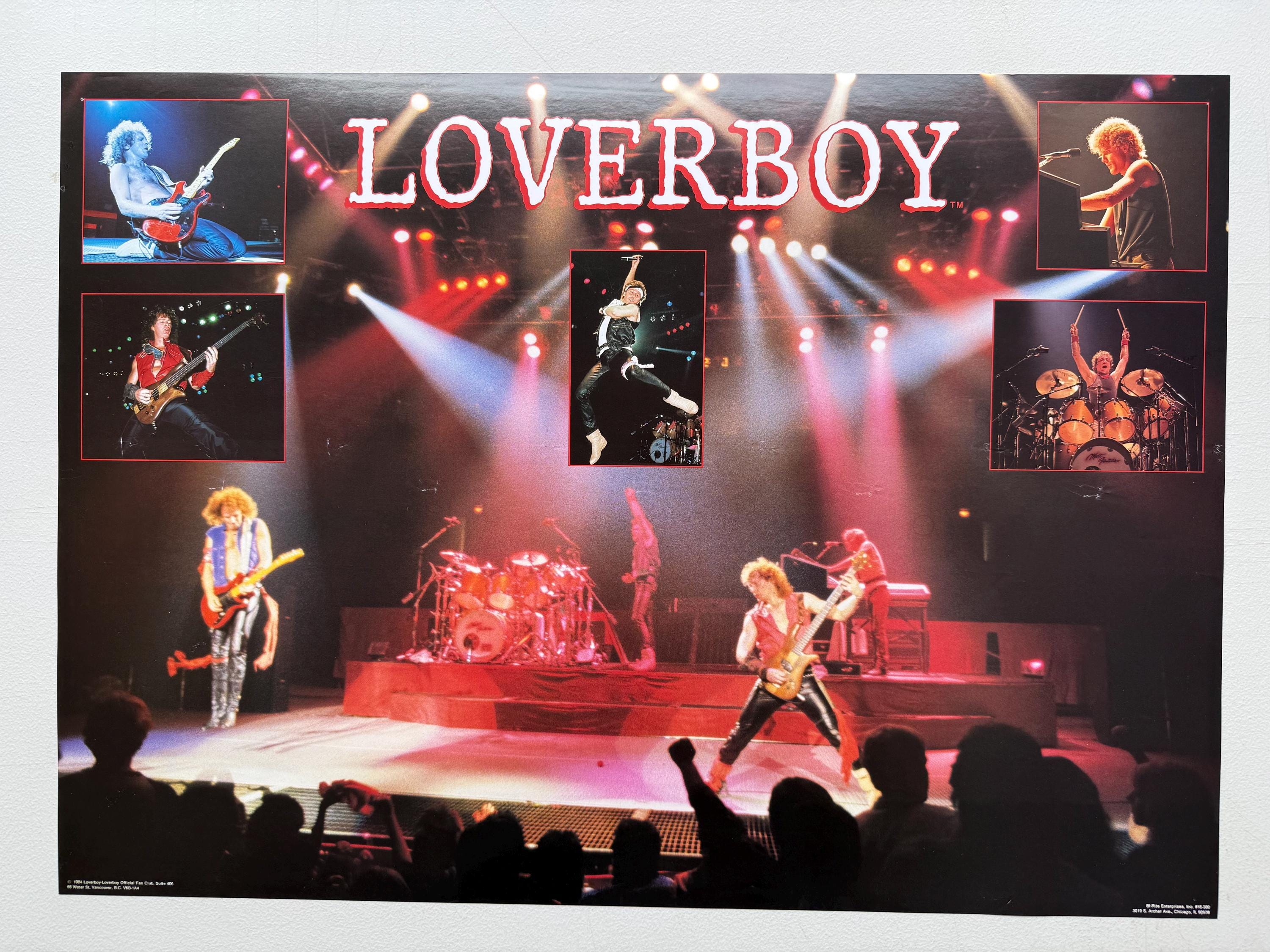 Lover Boy Vintage Poster Loverboy Fan Club Memorabilia 1984 Rock