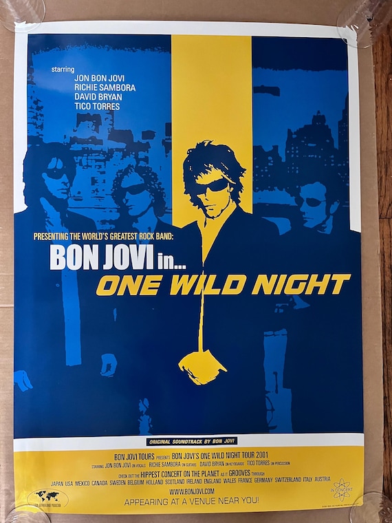 Bon Jovi One Wild Night Poster Vintage Music Memorabilia 2001