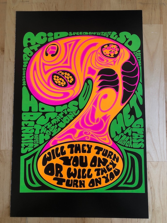 Adam and Eve Will They Turn You on Blacklight Poster Pin-up Print