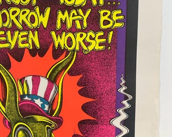Enjoy Today Blacklight Poster Vintage Original Joe Petagno III