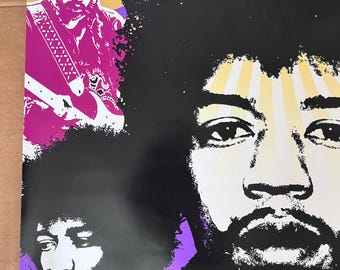 Jimi Hendrix Experience Poster Psychedelic Purple Haze Swirl 2008