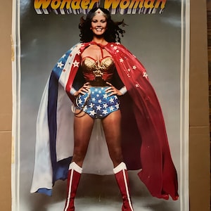 Wonder Woman Lynda Carter plakat vintage 1970s tv show superbohater telewizja