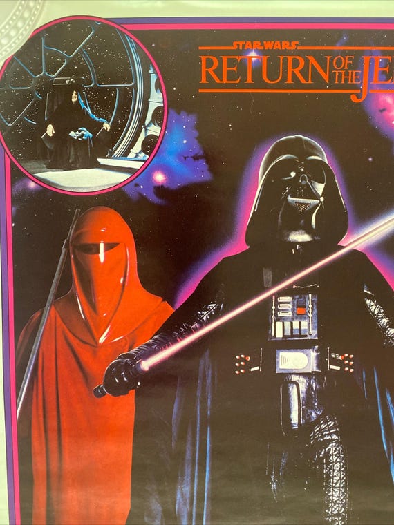Original Vintage Star Wars Poster Return of the Jedi Darth Vader